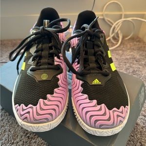 Adidas black pink and green sneakers new without box